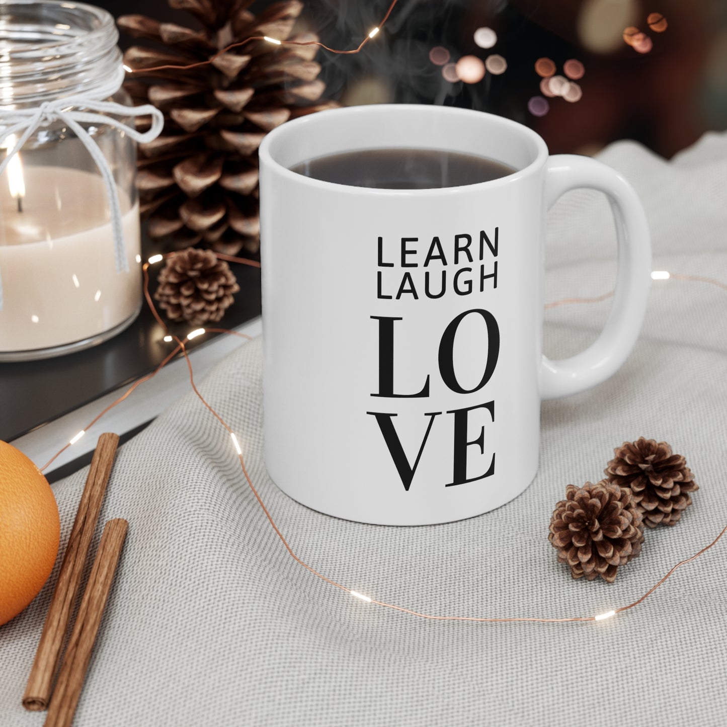 Learn Laugh LOVE Mug 11oz