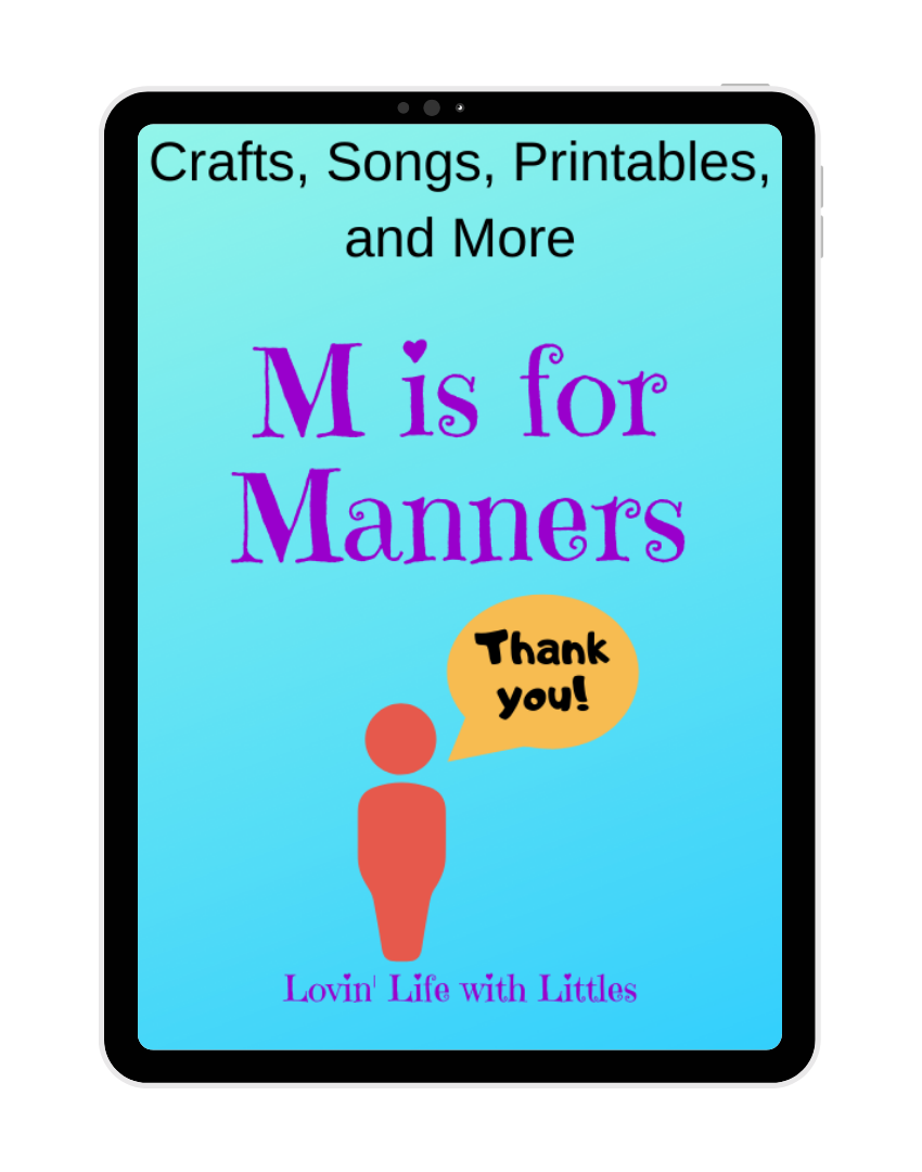 M is for Manners: Preschool Lesson Plan and Printables