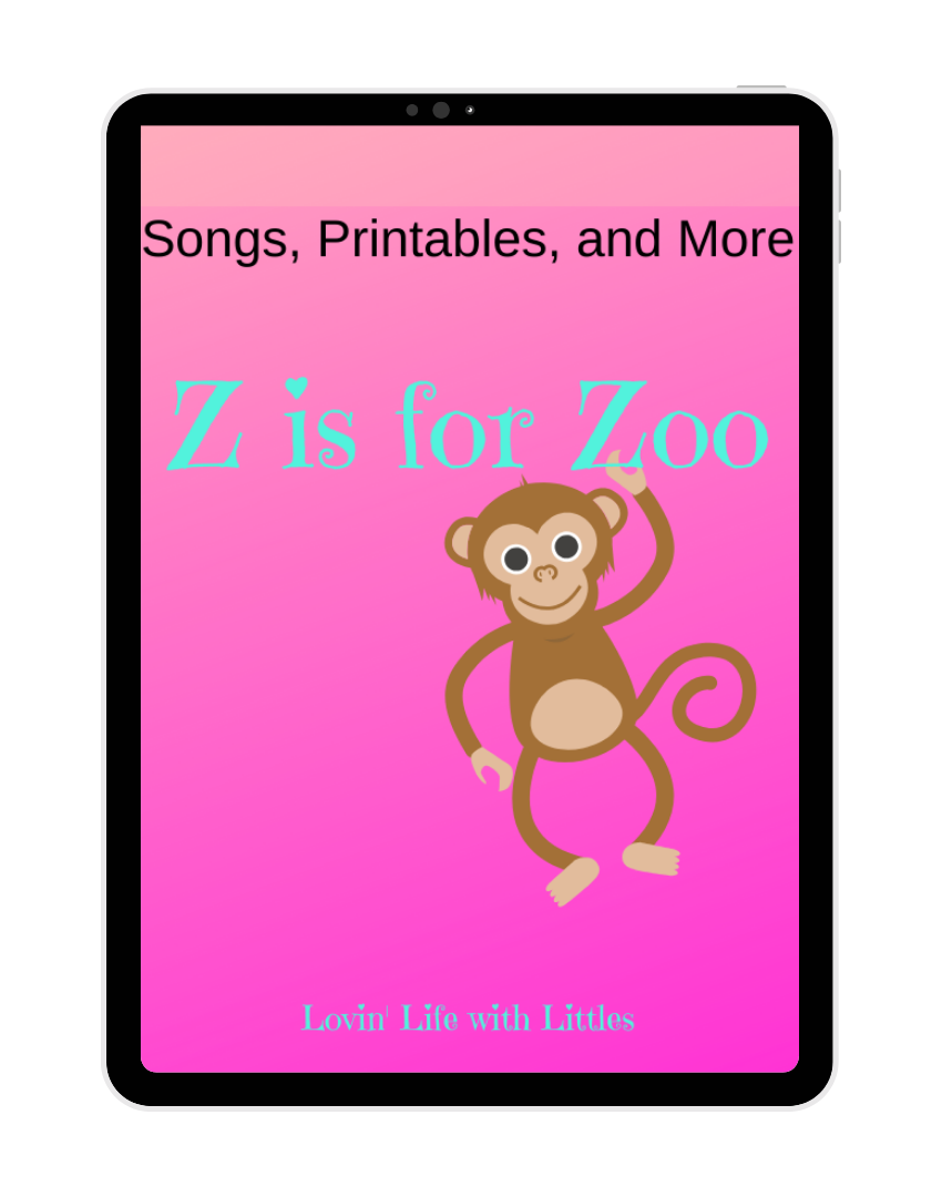 Z is for Zoo: Preschool Lesson Plan and Printables