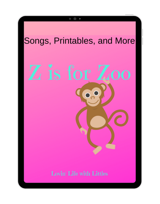 Z is for Zoo: Preschool Lesson Plan and Printables