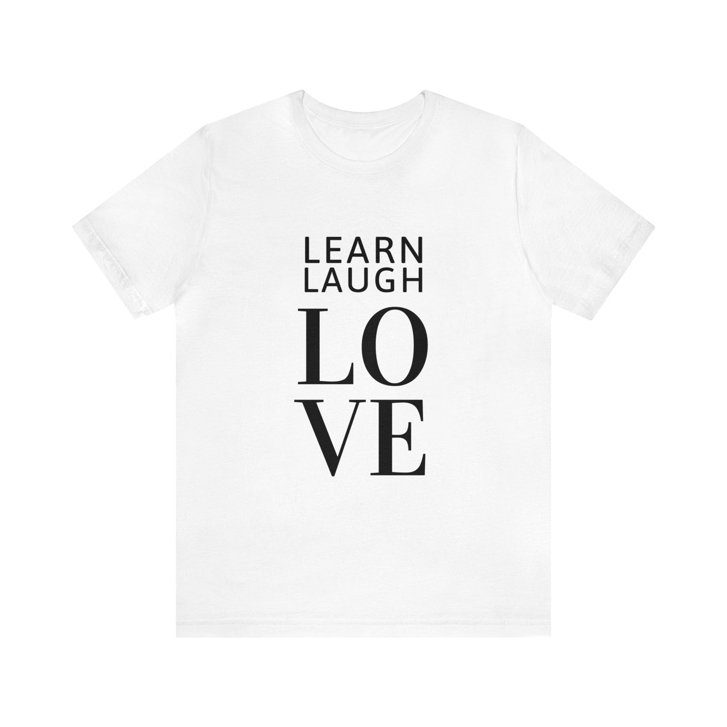 Learn Laugh LOVE Tee with MomSpot.com on Back (Various Colors)