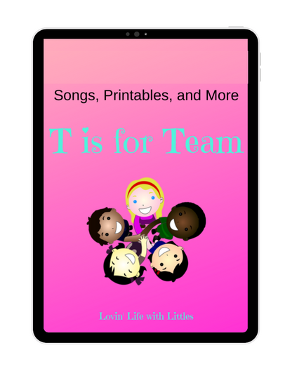 T is for Team: Preschool Lesson Plan and Printables