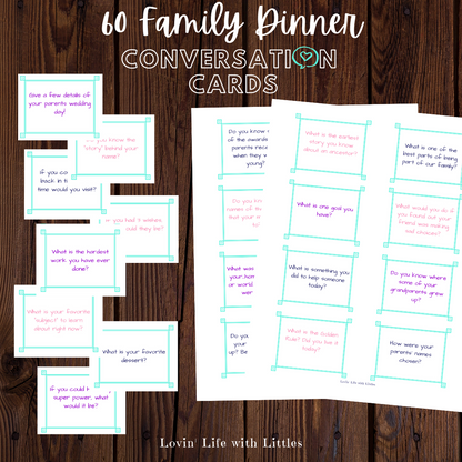 Family Dinner Conversation Cards