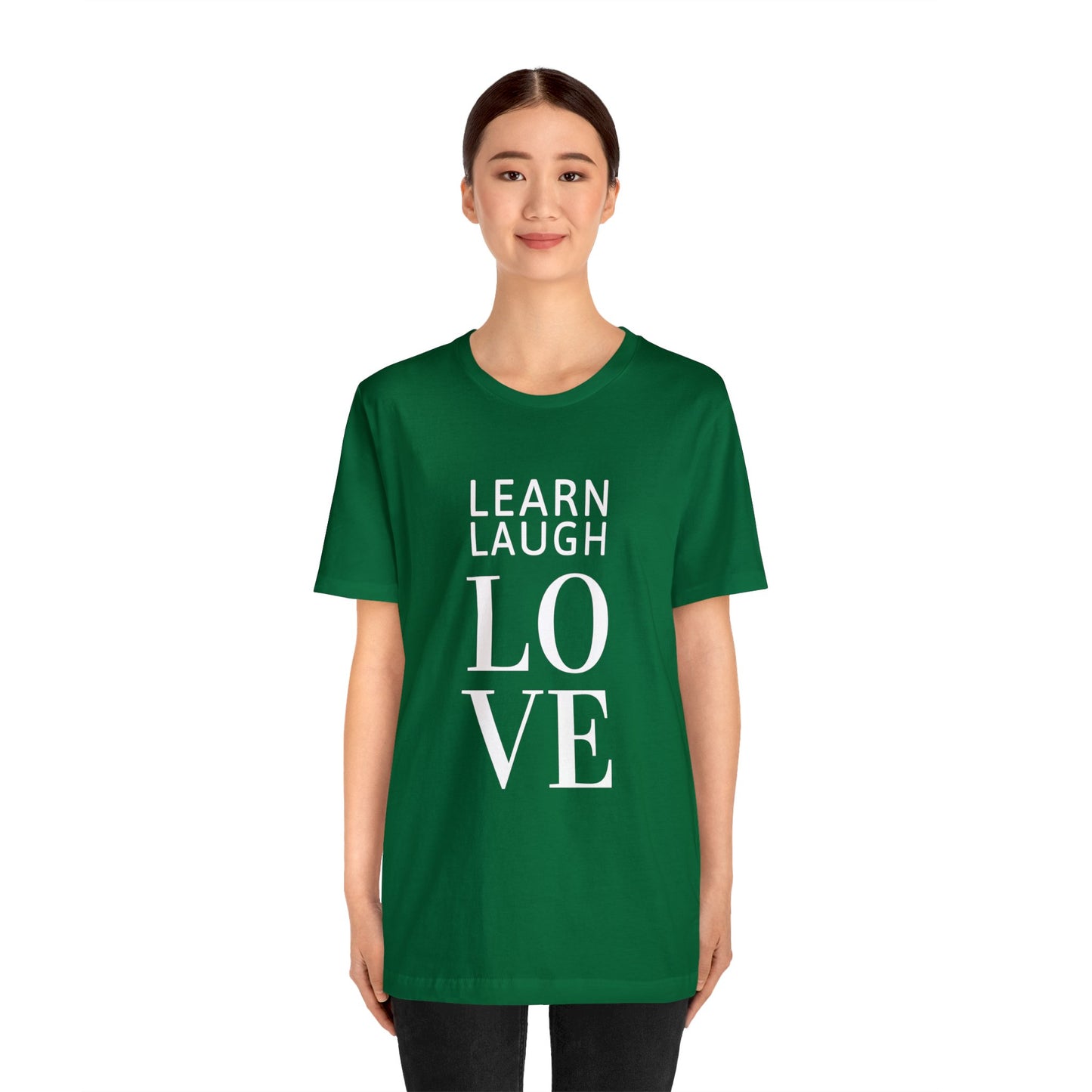 Learn Laugh LOVE Tee with Lovin' Life with Littles on Back (Various Colors)